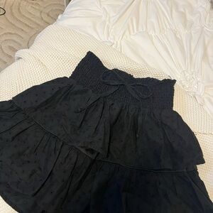 Reformation Black Bubble Mini Skirt for Night Out